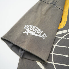 Rough Play T Shirts RoughPlay White Ink Direct Injection Hot Diamond Pure Cotton Street