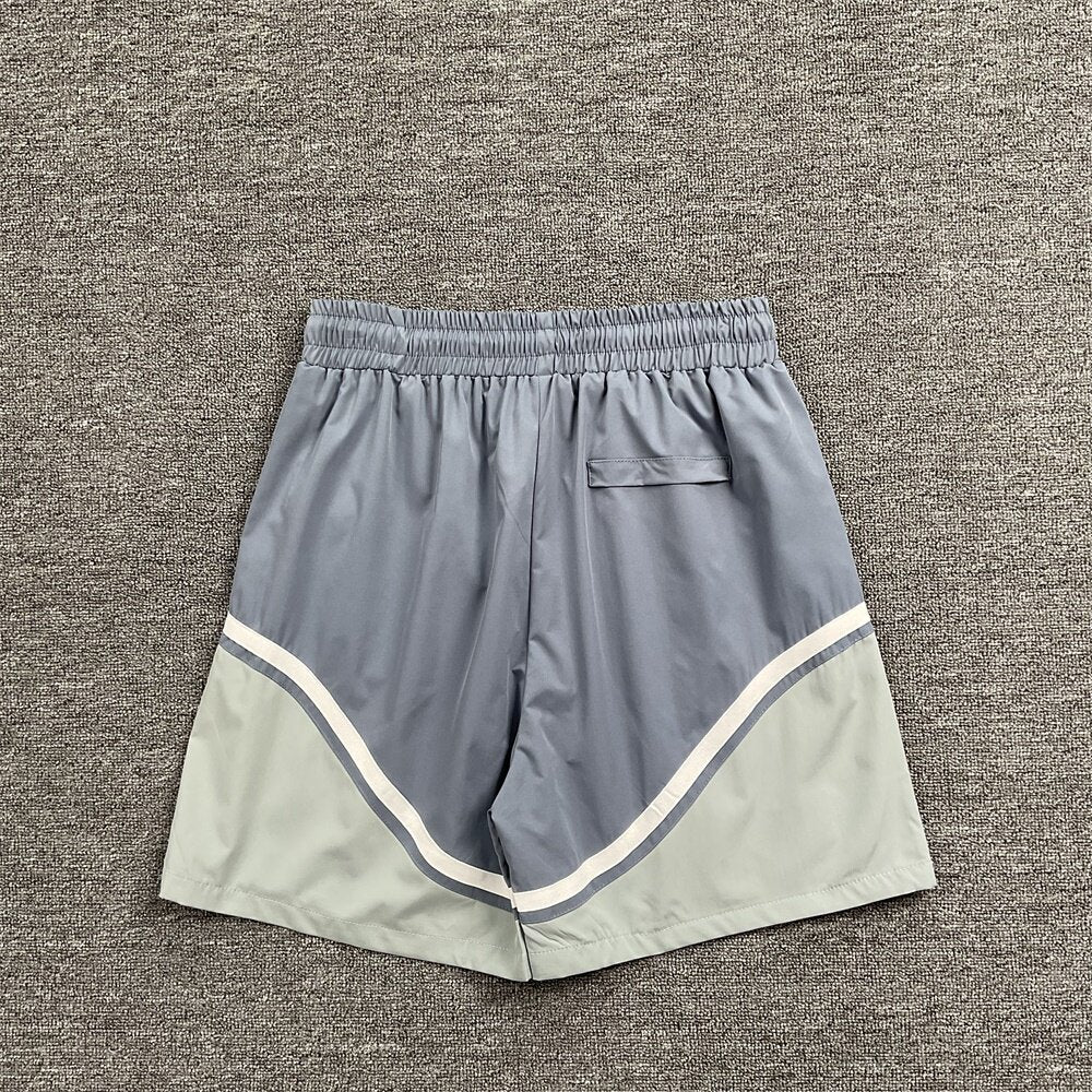 Broken Planet Embroidered Color Block Basketball Shorts