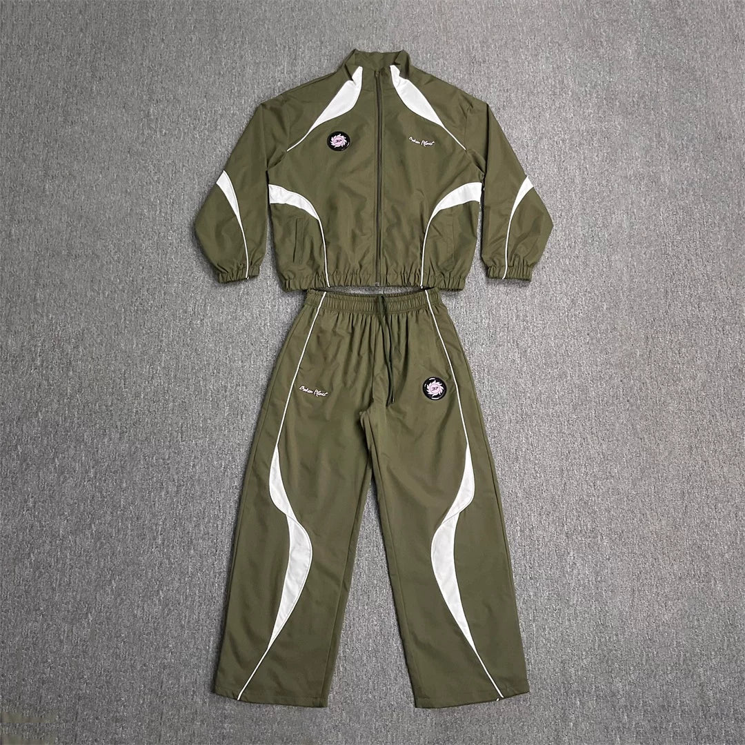 Broken Planet Color Block Stand Collar Tracksuit Set